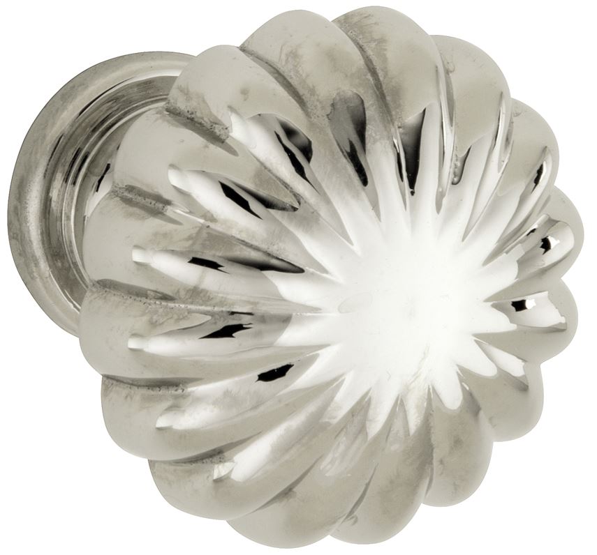 Meubelknop Nouveau 30mm glans nikkel