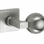 Knopkruk op geveerd rozet verdekt Bauhaus mat nikkel ongelakt