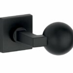 Knopkruk op geveerd rozet verdekt Bauhaus mat zwart