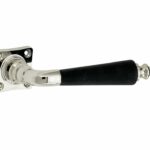 Deurkruk op geveerd vierkant rozet Antique ebben glans nikkel