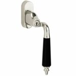 SKG2 Draaikiepgarnituur afsluitbaar Antique ebben/Smal Rechts glans nikkel