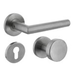 Intersteel wisselgarnituur rechts rechte hoek 90° op rozet rvs