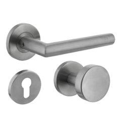 Intersteel wisselgarnituur rechts rechte hoek 90° op rozet rvs