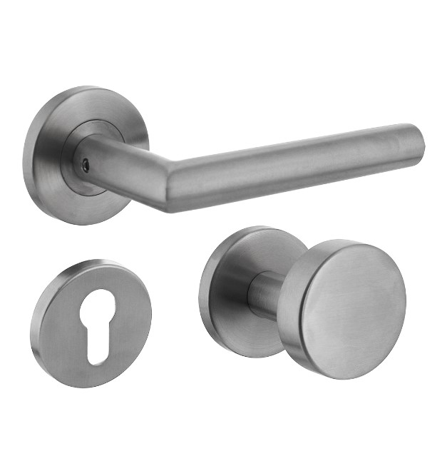 Intersteel wisselgarnituur rechts rechte hoek 90° op rozet rvs