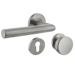 Intersteel wisselgarnituur links rechte hoek 90° op rozet rvs