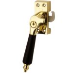 SKG Raamsluiting Met Sluitplaat Links Antique ebben messing gelakt