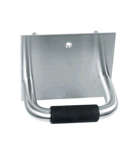 Deuropener handsfree op plaat rvs mat