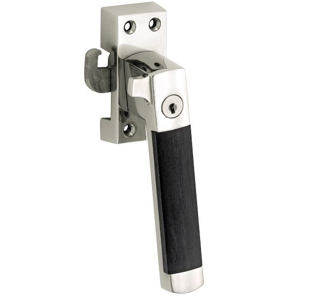 SKG Raamsluiting Met Sluitplaat Rechts Dual glans nikkel