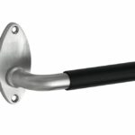 Deurkruk op ongeveerd rozet Frankfurt ebben/elips mat nikkel ongelakt