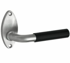 Deurkruk op ongeveerd rozet Frankfurt ebben/elips mat nikkel ongelakt