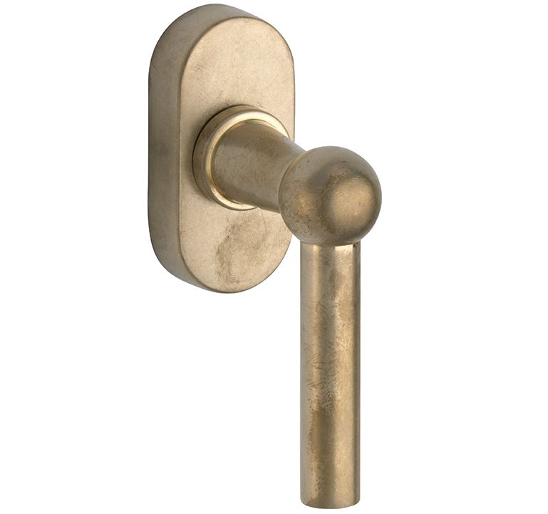 Draaikiepgarnituur Chemin de Fer/Elegant messing antiek