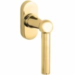 Draaikiepgarnituur Chemin de Fer/Elegant messing ongelakt