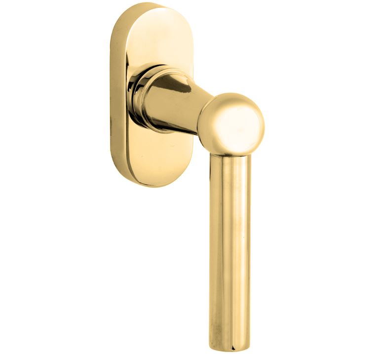 Draaikiepgarnituur Chemin de Fer/Elegant messing ongelakt