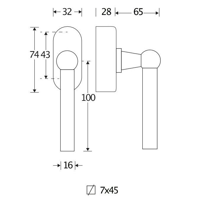 SKG2 Draaikiepgarnituur afsluitbaar Chemin de fer/Elegant messing antiek