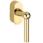 SKG2 Draaikiepgarnituur afsluitbaar Chemin de fer/Elegant messing ongelakt