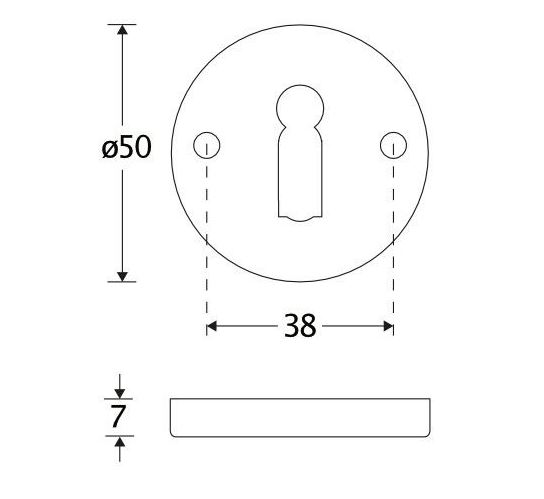 Set van twee Sleutelplaatjes Elegant BB messing gelakt