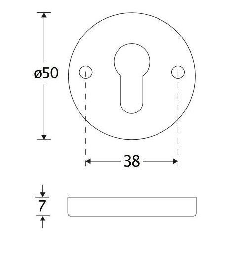 Set van twee PC-Plaatjes Elegant BB messing gelakt