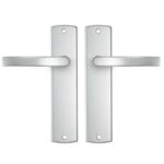 AXA curve schild blind met deurkruk blok aluminium F1