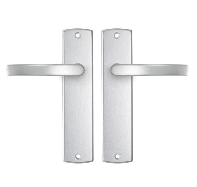 AXA curve schild blind met deurkruk blok aluminium F1