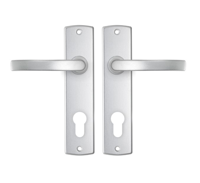 AXA curve schild PC72 met deurkruk blok aluminium F1