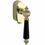 SKG2 Draaikiepgarnituur afsluitbaar Nouveau/Elegant messing gelakt