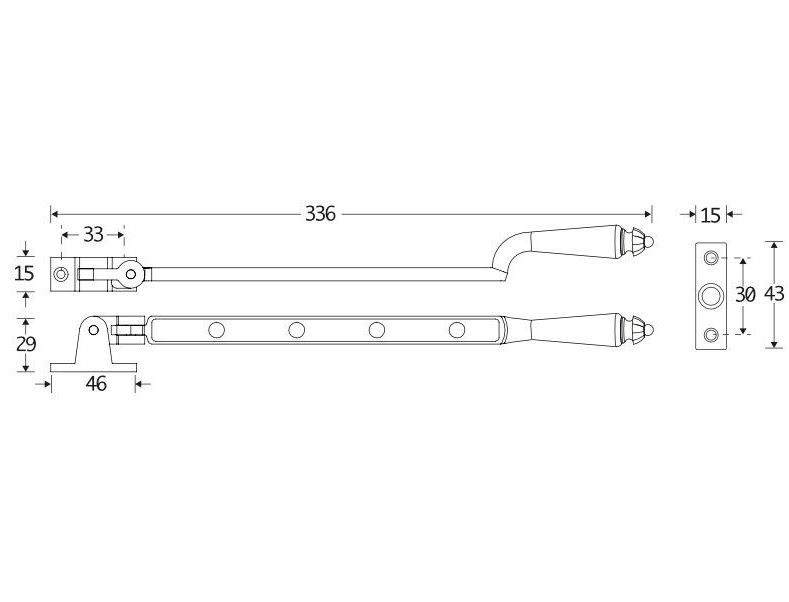 Uitzetijzer Nouveau glans nikkel