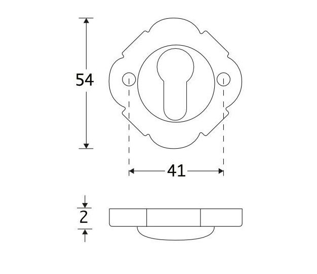 Set van twee PC-Plaatjes Nouveau messing gelakt