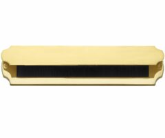 Tochtklep Art-Nouveau messing ongelakt