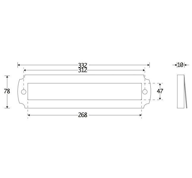 Tochtklep Art-Nouveau messing ongelakt