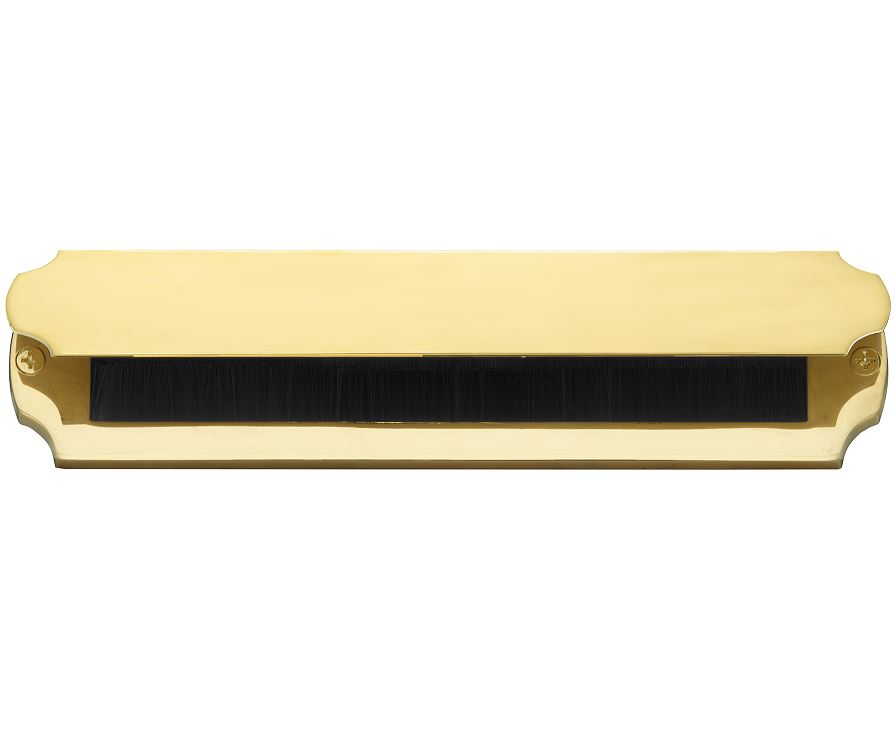 Tochtklep Art-Nouveau messing gelakt