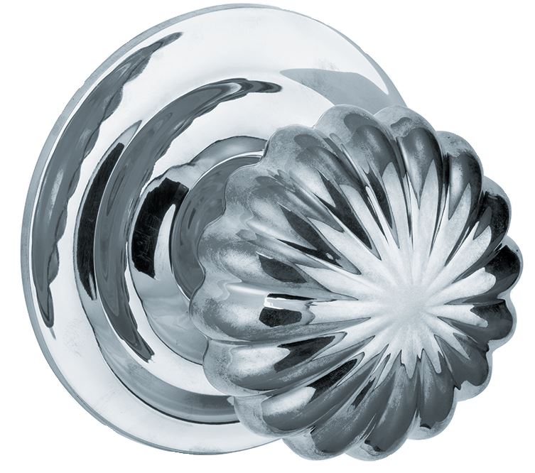 Voordeurknop Nouveau 85mm glans chroom