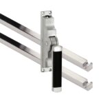 Pomp-espagnolet Dual Mat Nikkel Ongelakt Inclusief 2 Stangen