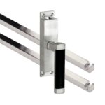 Kruk-espagnolet Dual Rechts Mat Nikkel Ongelakt Inclusief 2 Stangen