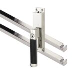 Kruk-espagnolet Afsluitbaar Dual Links Glans Nikkel Inclusief 2 Stangen