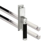 Kruk-espagnolet Afsluitbaar Dual Rechts Mat Nikkel Ongelakt Inclusief 2 Stangen