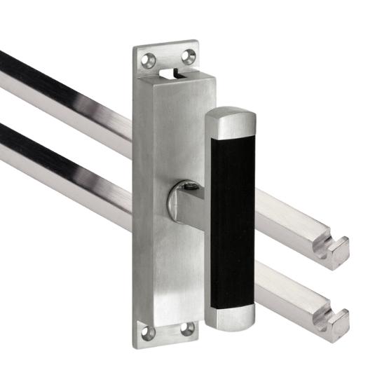 Kruk-espagnolet Dual Mat Nikkel Ongelakt Inclusief 2 Stangen