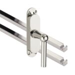 Kruk-espagnolet Chemin de Fer Rechts Glans Nikkel Inclusief 2 Stangen