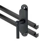 Kruk-espagnolet Chemin de Fer Links Mat Zwart Inclusief 2 Stangen