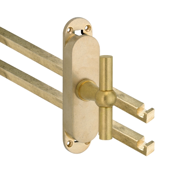 Kruk-espagnolet Chemin de Fer Messing Antiek Inclusief 2 Stangen