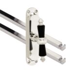 Kruk-espagnolet Nouveau ebben Glans Nikkel Inclusief 2 Stangen