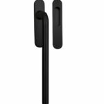 Hef/Schuifdeurbeslag Leona met schuifdeurkom RVS zwart