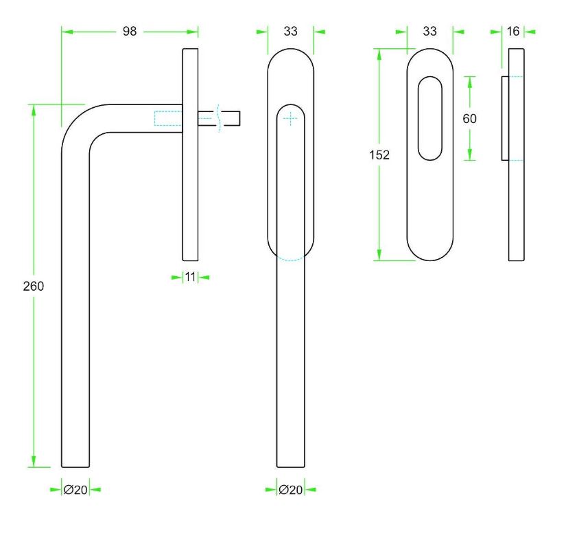 Hef/Schuifdeurbeslag Leona met schuifdeurkom RVS