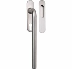 Hef/Schuifdeurbeslag Leona PC69 met schuifdeurkom RVS