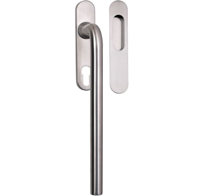 Hef/Schuifdeurbeslag Leona PC69 met schuifdeurkom RVS