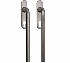 Hef/Schuifdeurbeslag Leona PC69 paar op ovaal schild RVS