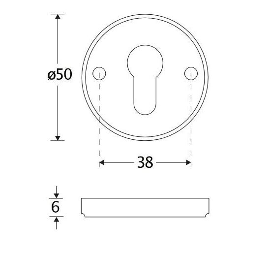 Set van twee PC-Plaatjes Facet BB messing antiek