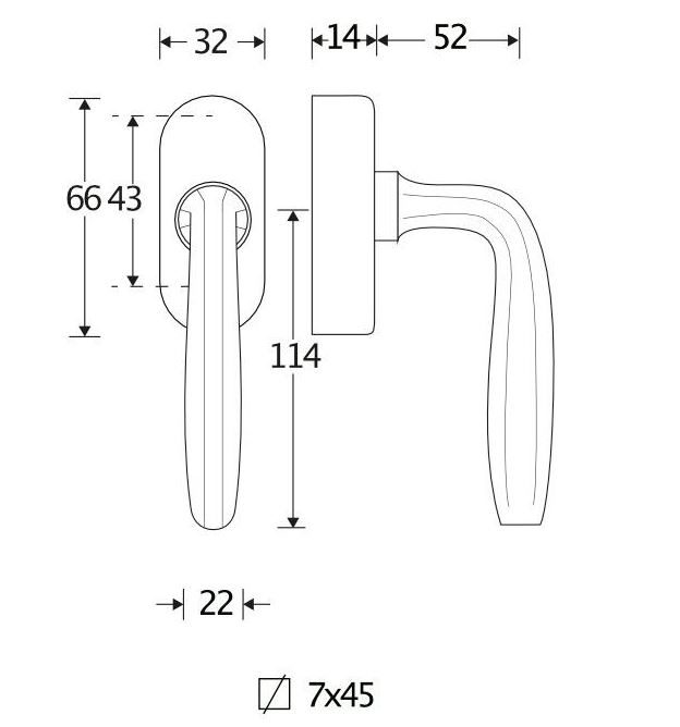 Draaikiepgarnituur Banaan/Elegant glans chroom