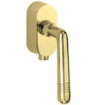 SKG2 Draaikiepgarnituur afsluitbaar Art-Deco/Elegant messing gelakt