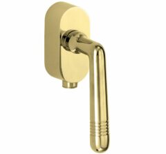 SKG2 Draaikiepgarnituur afsluitbaar Art-Deco/Elegant messing gelakt