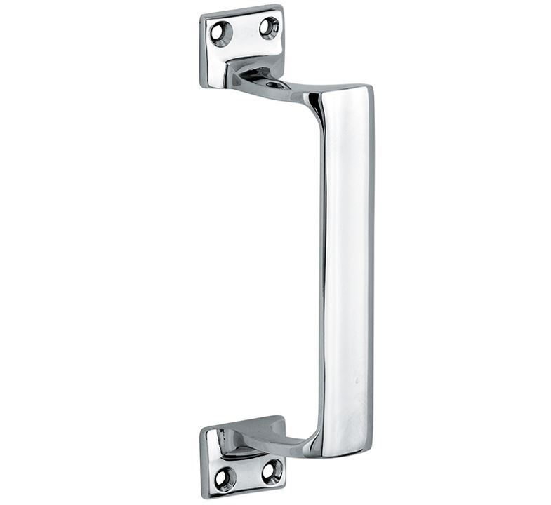 Deurgreep Art-Deco glans chroom
